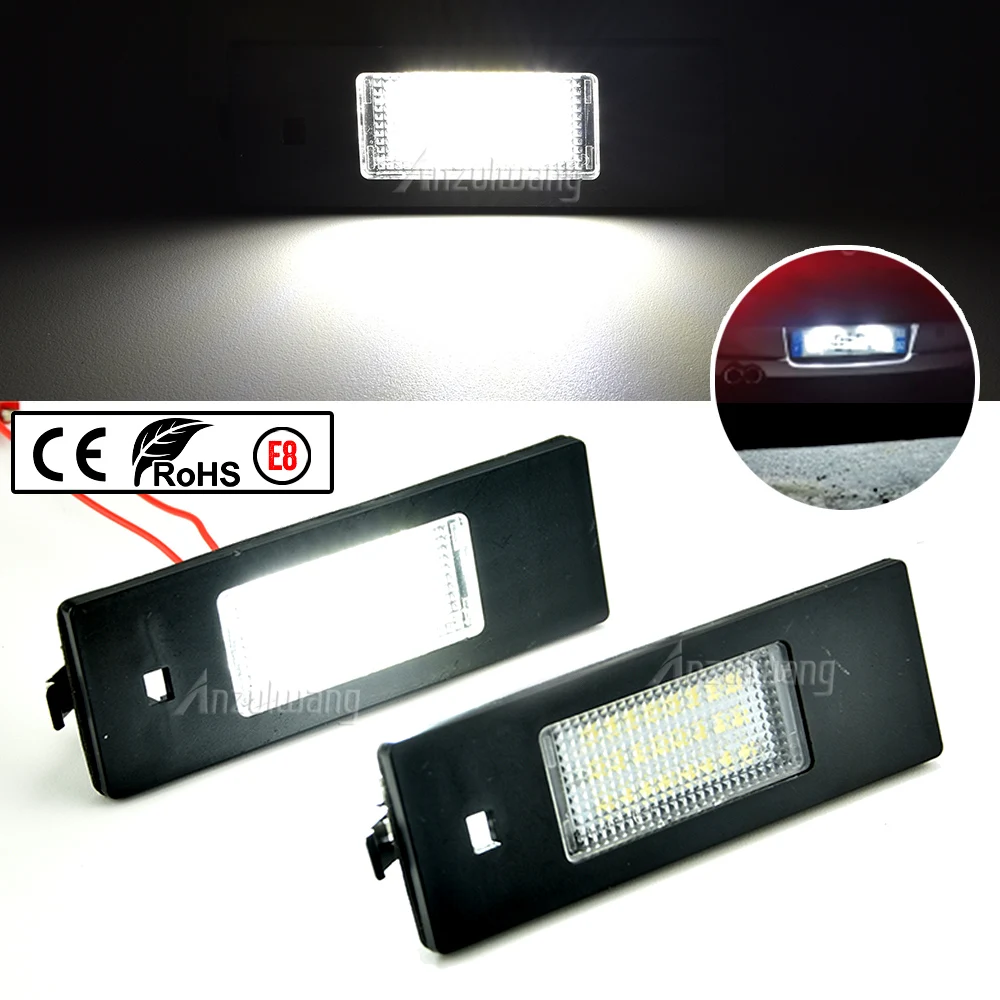 

2Pcs CANbus LED License Number Plate Light No Error 24SMD Car Lamps for BMW 1 Series E81 E87 E87N F20 F21 Car Light Source