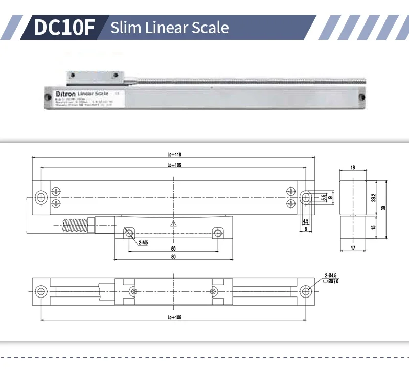 Трехосевой цифровой индикатор Ditron с линейной шкалой DRO стеклянный кодировщик