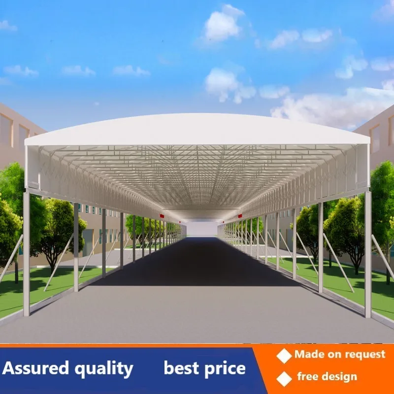 

Basketball court roof electric push-pull shed retractable awning roof track awning electric awning