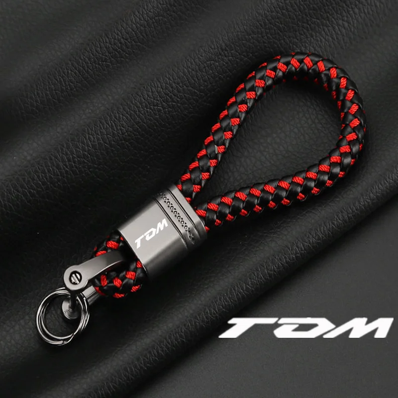 

For Yamaha TDM 850 4tx 900 TDM850 TDM900 Accessories Custom Motorcycle Braided Rope Keychain Metal Keyring