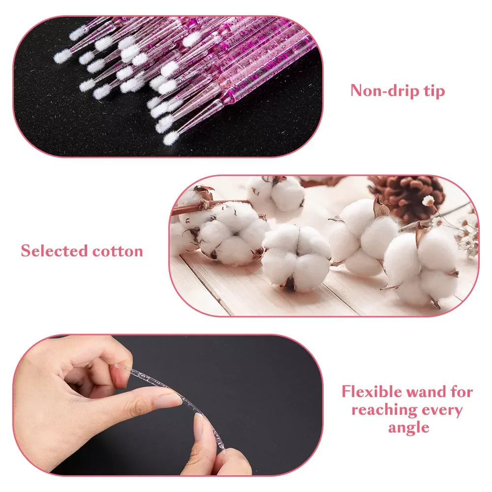 

Disposable MicroBrush Eyelashes Extension Individual Lash Removing Swab Micro Brush For Eyelash Extension Tools