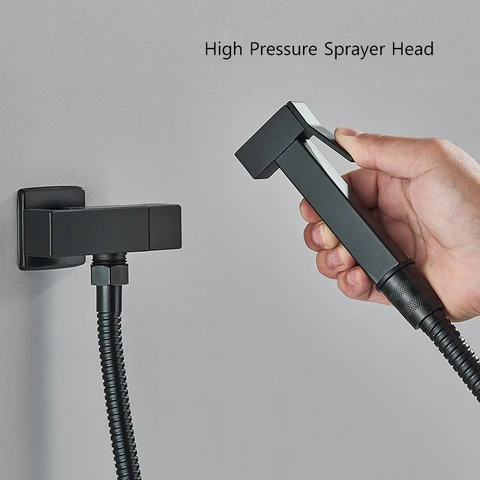 Латунный смеситель для биде, одинарный кран для холодной воды, 6 цветов, ручной душевой набор, распылитель для унитаза, гигиенический душ со шлангом 1,5 м