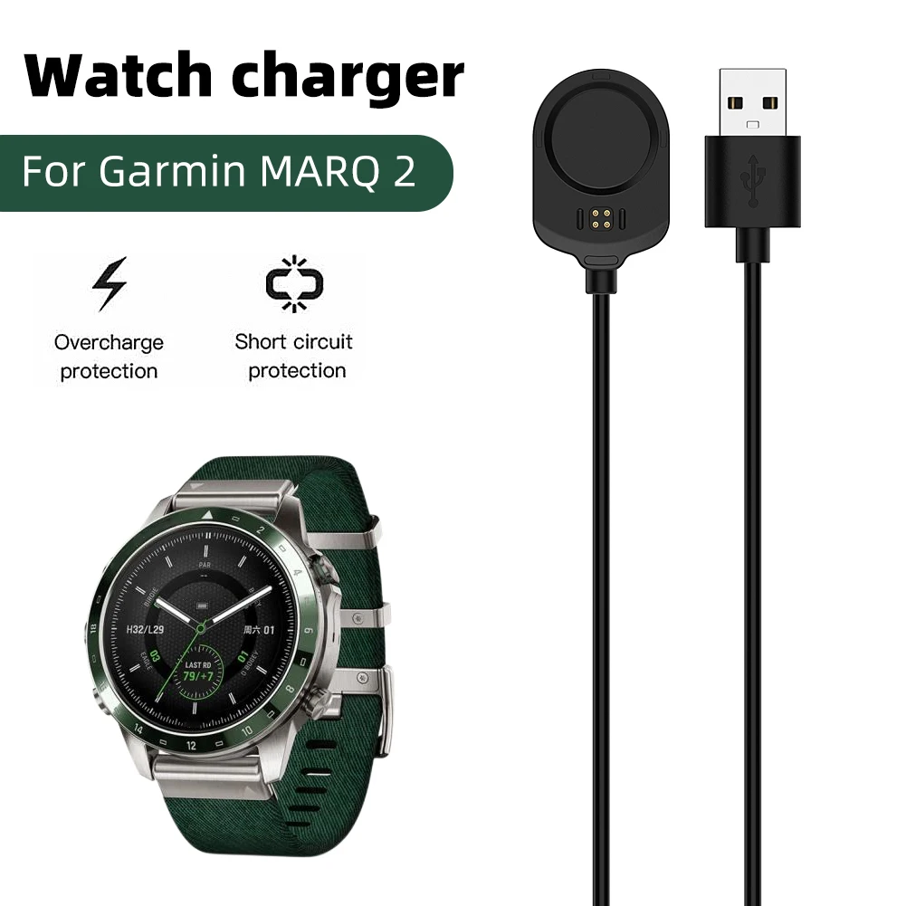 

Power Adapter Type-C USB Port Watch USB-Charging Cable 1m Length Charger Cradle Dock 1000MA for Garmin MARQ 2 for Watch