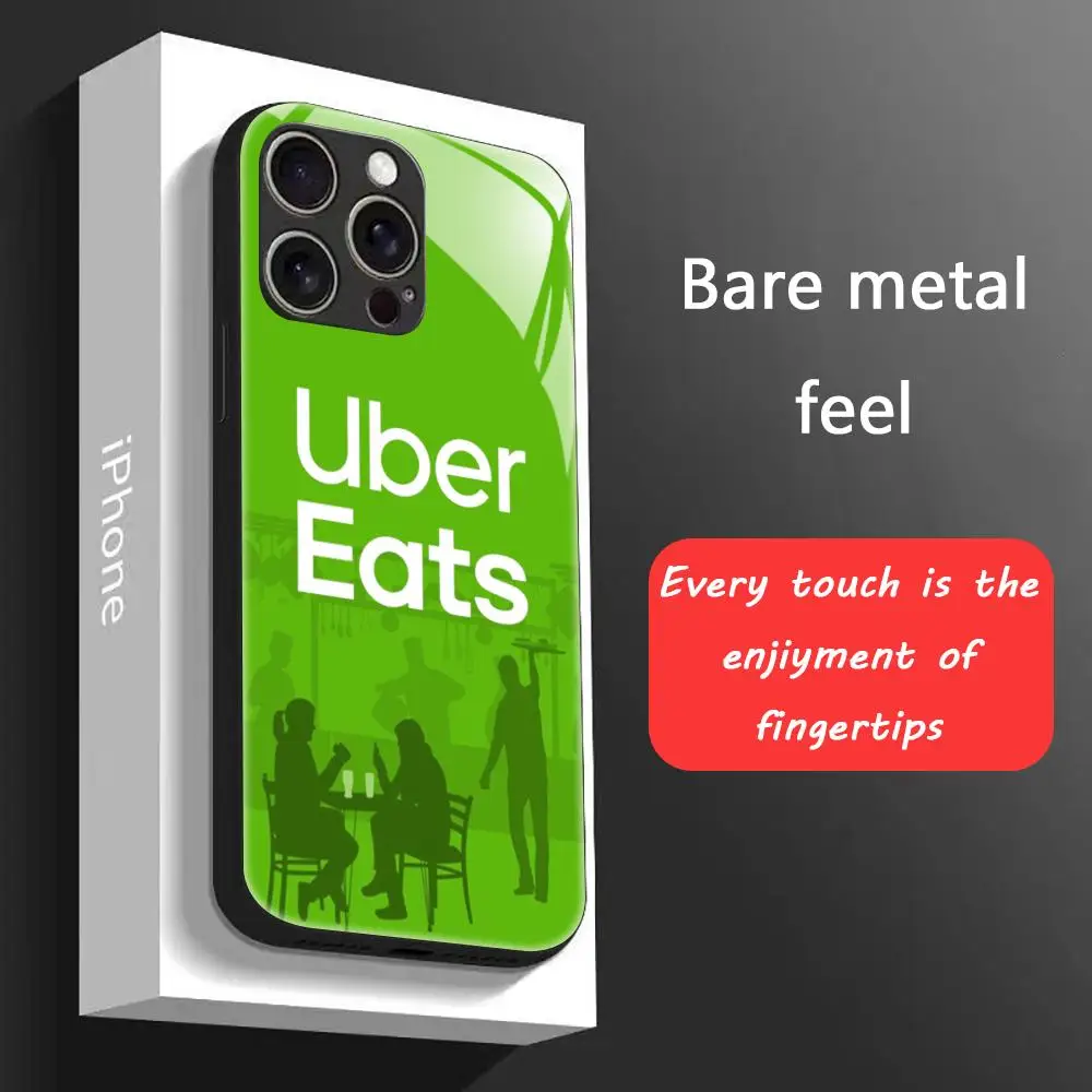Фото Чехол для телефона Uber Eats для iPhone 18 17 16 15 14 13 12 X XR XS 8 Plus Mini Pro Max, стеклянный магнитный чехол. №3