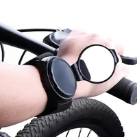 bicycle rearview mirror 360 degrees rotating convex retroreflector abs cycling wrist band rear view mirror bicycle accessories