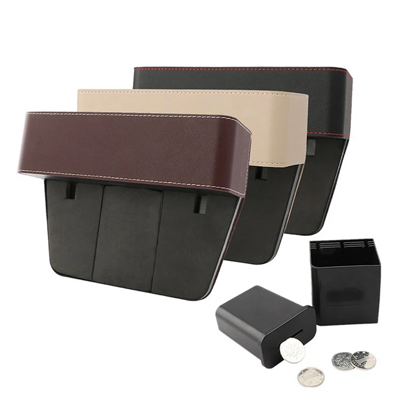 

Car Seat Gap Slit Pocket Catcher Organizer Storage Box Universal Phone Bottle Cups Holder Driver Seat Tidying Box