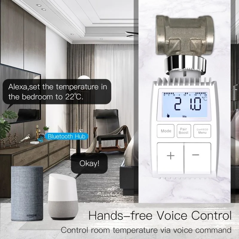 

Tuya ZigBee Thermostat Radiator Valve Smart Temperature Controller TRV Programmable Actuator Support Alexa Google Home