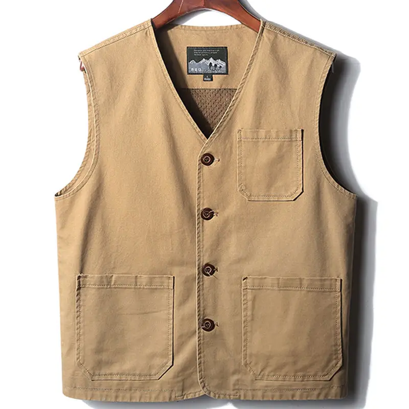 

2022 Cotton Vest Men Winter Jackets Man Thick Sleeveless Fashion Casual Coats Male Warm Outwear Waistcoat Men Gilet Vests C72