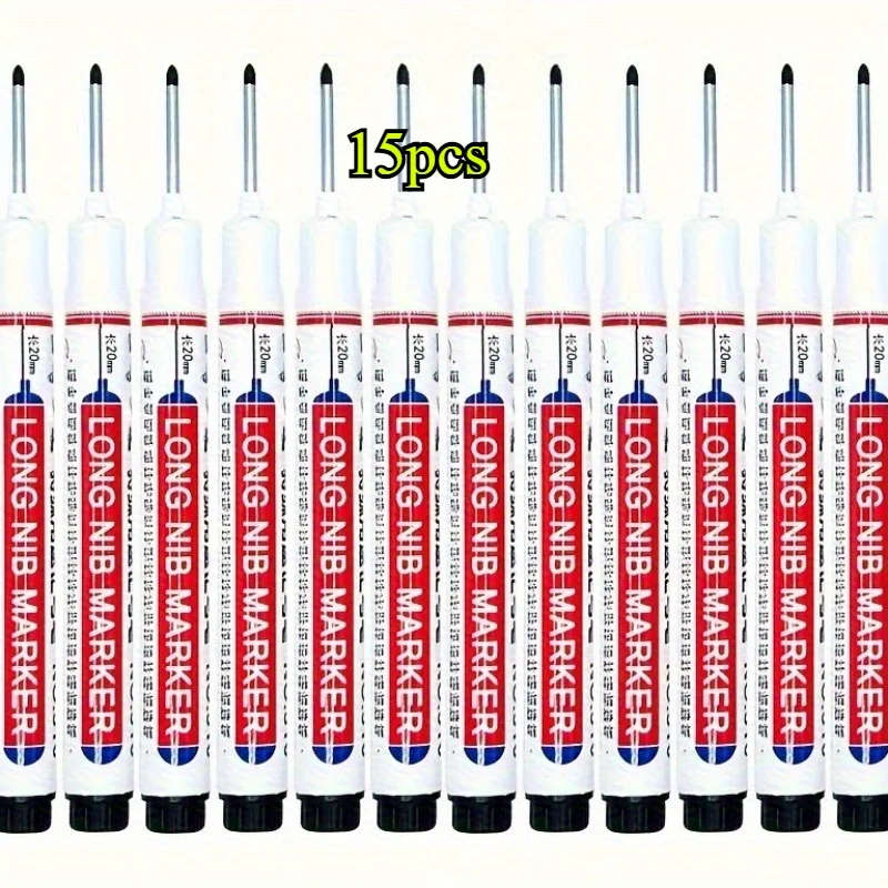 

Набор Из 15 Водостойких Маркеров С Удлиненным Наконечником 2 См Для Металла И Глубоких Отверстий, Чернила Красные/черные/синие