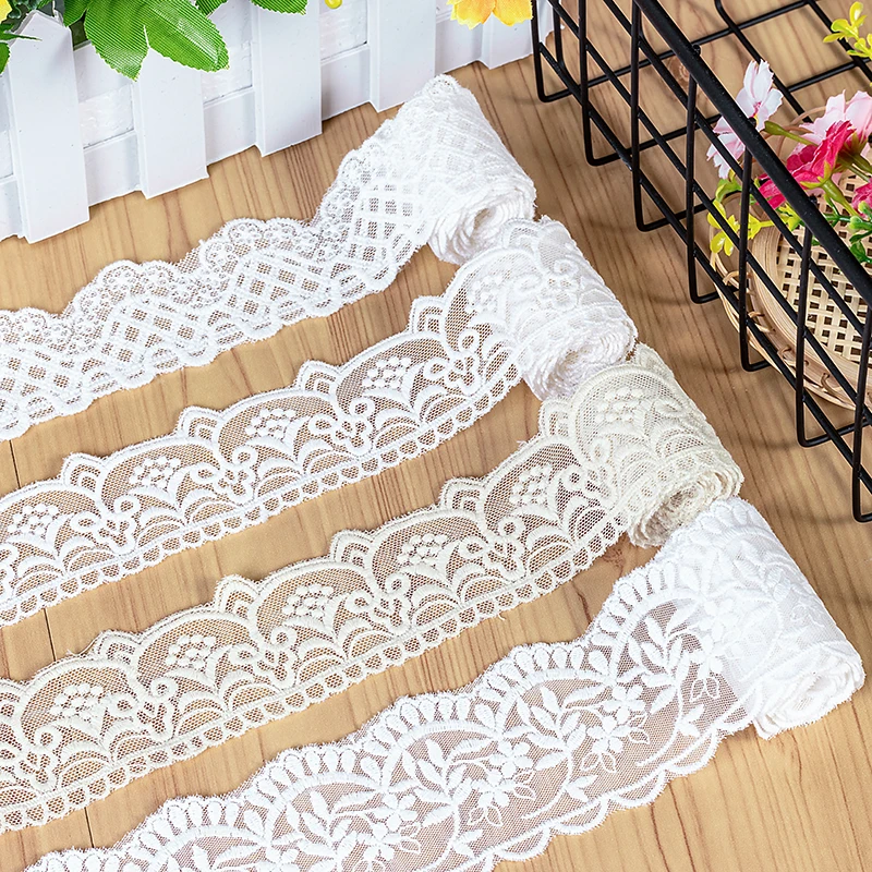 Отделка из кружевной ткани для DIY декоративная вышивка лента шитья свадебного