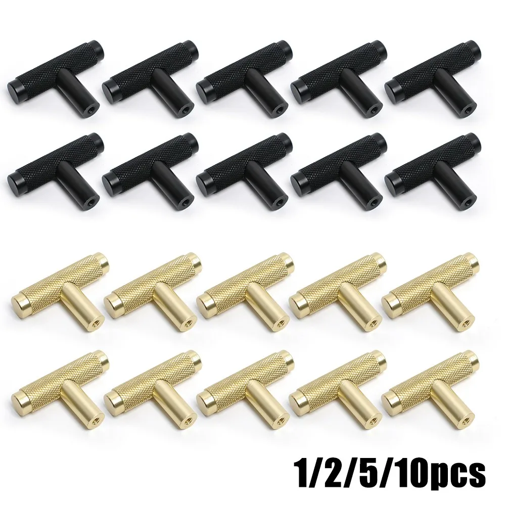 

Aluminum Alloy Kitchen Cabinet Door Drawer Cupboard Knurled T Bar Knob Home Improvement Accessories