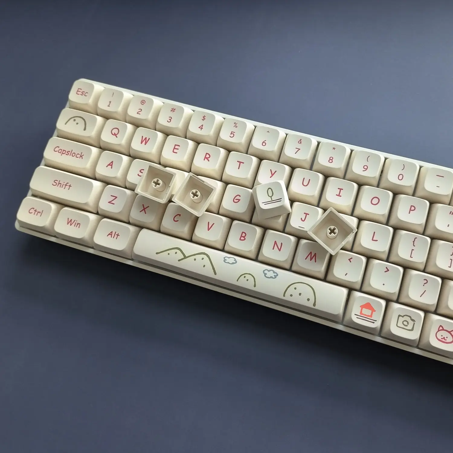 Колпачки для клавиш XDA PBT граффити 129 шт