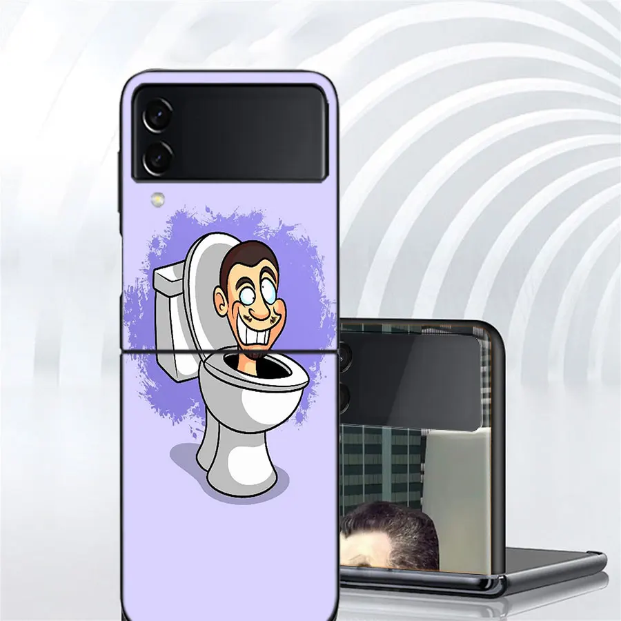 S-Skibidi мобильный сотовый телефон с отделением для туалета Samsung Galaxy Z Flip 5 4 3 чехол