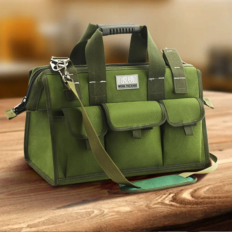 Multifunction Large Capacity Tool Bag Professional Wear-resisting Waterproof 1680D Oxford Cloth Working Bag Carpentry Toolbag
