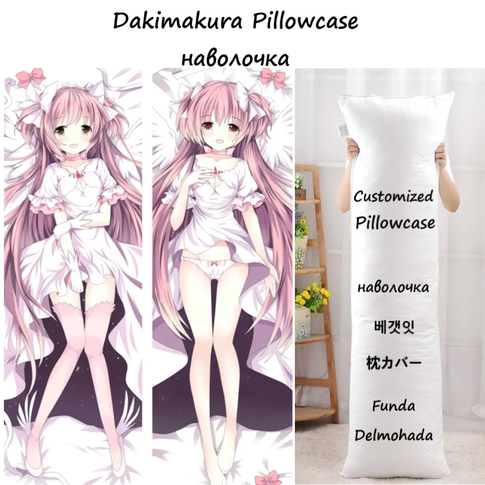 

Puella Magi Madoka Magica Anime Body Pillowcase Akemi Homura Kaname Madoka Cushion dakimakura Cover Boyfriend Otaku Gift 150X50