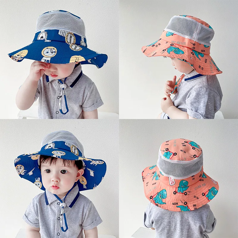 Spring summer cartoon giraffe baby fisherman hat cotton fisherman hat quality fisherman hat children summer toddler boy girl sun