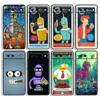 animation futurama bender shockproof cover for google pixel 5 4 4a xl 5g black phone case shell soft fundas coque capa