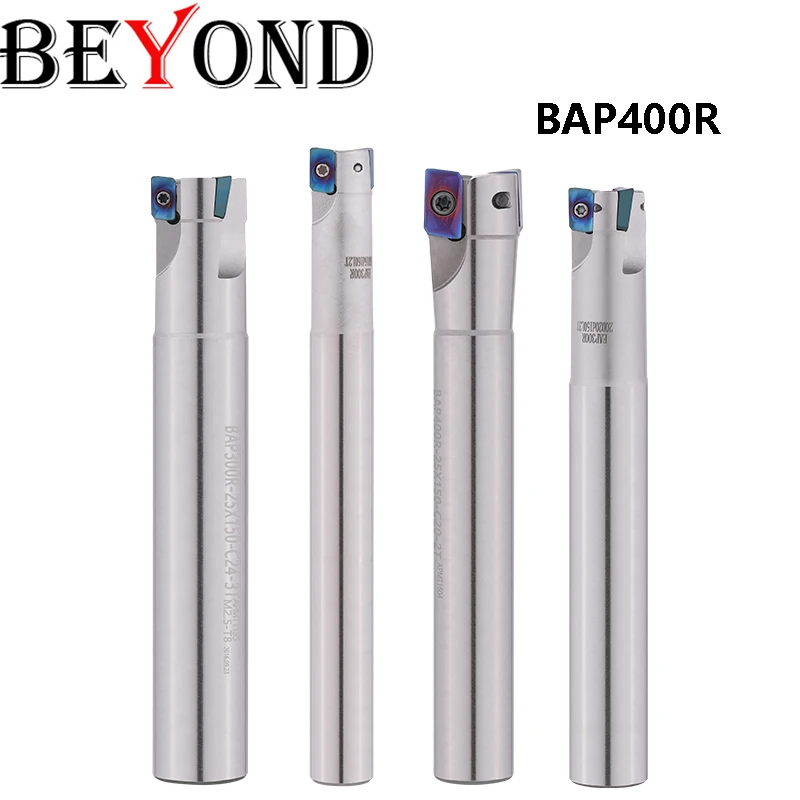 

BEYOND Hardened Anti-vibration BAP 400R C19 C20 C25 2T 3T Milling Cutter CNC Right Angle End Mill Tool Arbor for APM1604 R0.8