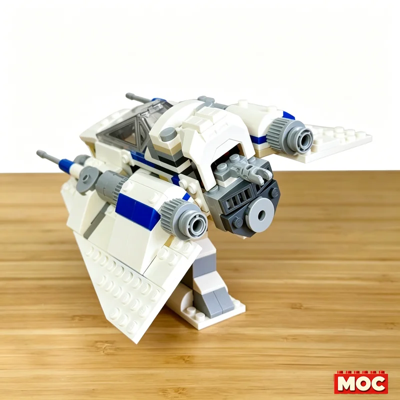 НОВИНКА: 276 деталей MOC, усовершенствованный снежный скоростной катер New Republic, альтернативная сборка для конструктора 75460 X-Wing Starfighter, подарок на праздник (art.: 3920daadd2501) - 3920daadd2501
