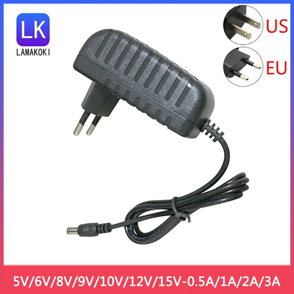 

AC 110-240V DC 5V 6V 8V 9V 10V 12V 15V 0.5A 1A 2A 3A Universal Power Adapter Supply Charger Adaptor EU US For LED Light Strips