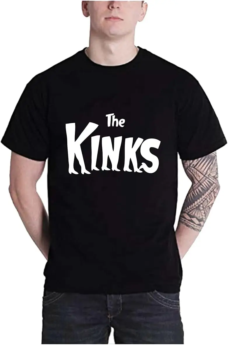 GeRRiT The Kinks Logo Черная футболка Мужская рок-группы