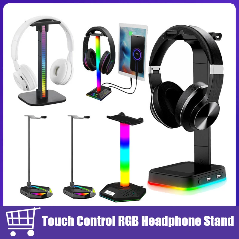Подставка для наушников с RGB-подсветкой настольная подставка держатель игрового
