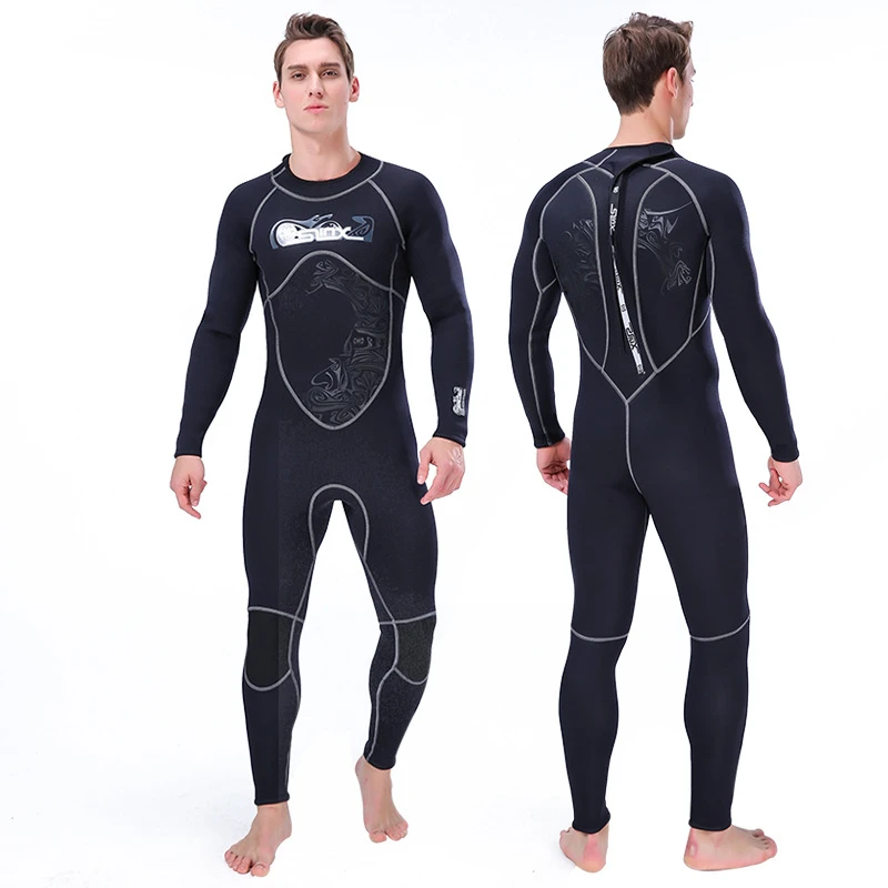 

Slinx Men's Upgrade 3mm Wetsuits Neoprene High Elasticity Plus Velvet Lining Dive Suit More Warmth for Cold Water