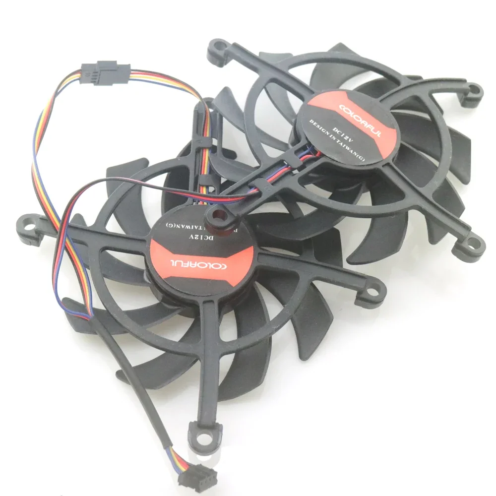 Бесплатная доставка 2 шт./лот 12 В вентилятор VGA для красочных GTX1660 1650 1660S RTX2060S