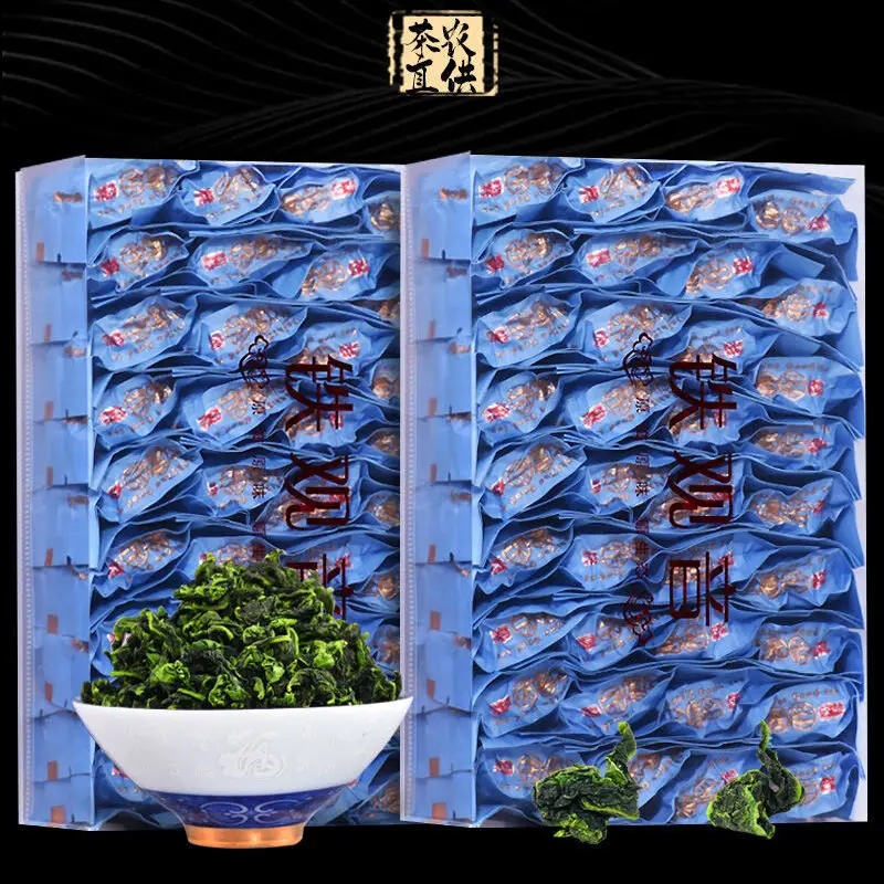 China Fujian high quality orchid Tieguanyin oolong tea organic green tea PVC package gift bag No Teapot