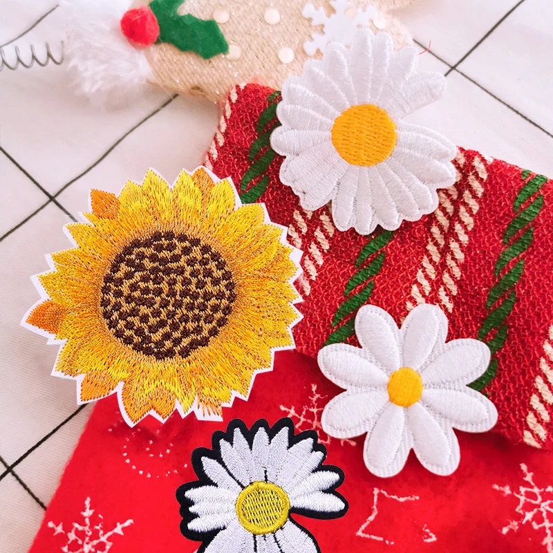 Патчи с маленькой маргариткой патчи цветочной вышивкой для одежды подсолнухами