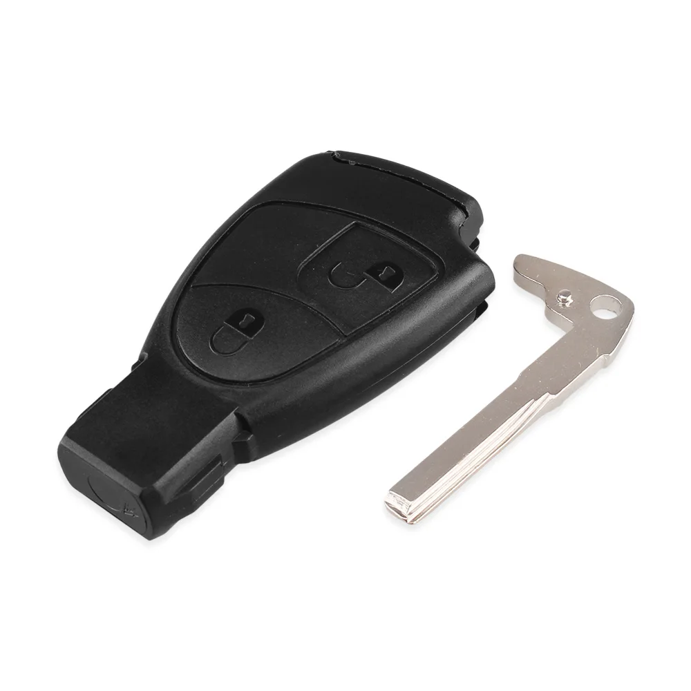KEYYOU Smart Car Key Case Shell For Mercedes Benz MB C E ML S SL SLK CLK AMG 2/3/4 Buttons + Battery Clamp Blade images - 6