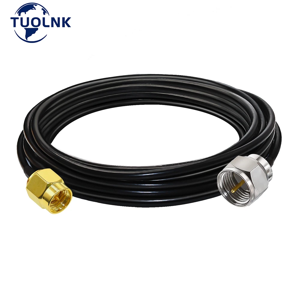 

F Male to SMA Male RG58 Coxial Cable 50Ohm SMA to F Plug RG58 TV Antenna Adapter RF Extension Cord for Ham Radio Antenna