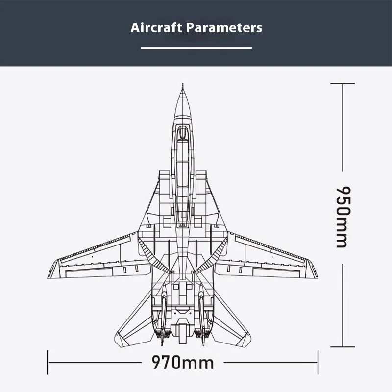 95 см переменный самолет с дистанционным управлением F14 Tomcat Fighter Jet Dual 40 мм