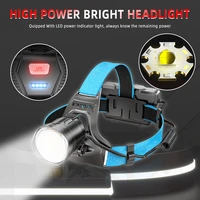xhp90xhp100 1500m long range powerful led headlamp outdoor headlight 18650 battery flashlight torch for hunt camping