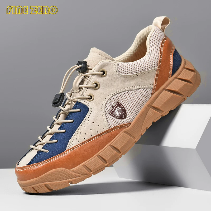 

New Fashion Genuine Leather Hiking Shoes Men Women Outdoor Fishing Shoes Wear Resistant Camping Shoes High Quality Sports Shoes