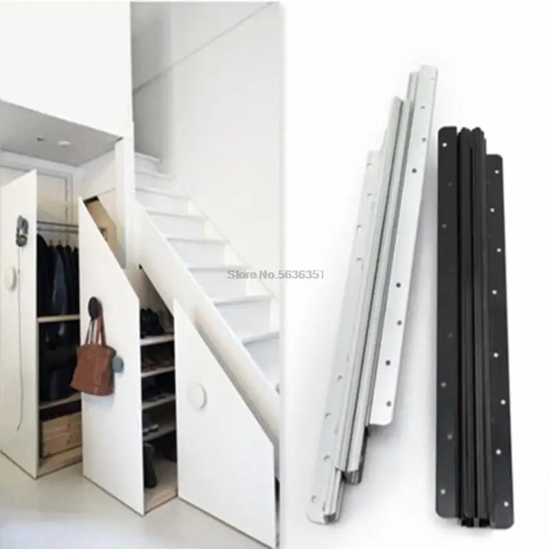 

Толстая нажимная подставка для лестницы шкафчик раздвижная направляющая три секции холоднокатаная стальная направляющая для лестницы