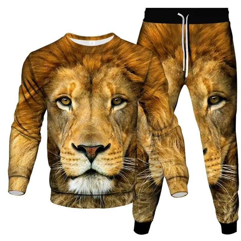 Спортивный костюм мужской из 2 предметов модная повседневная одежда с 3D-принтом