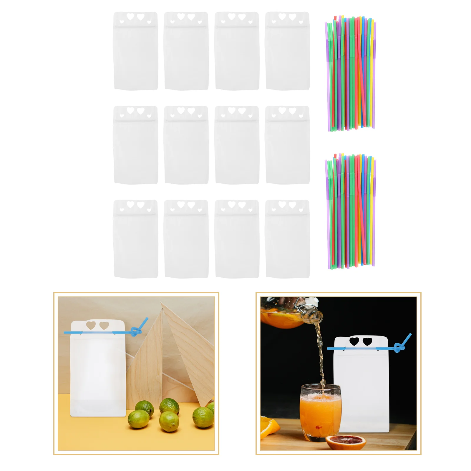 

1 Set Sealing Bags Self-sealing Drink Bags Portable Drinks Pouches for Party Packing Home Outdoor