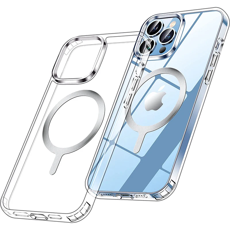 

Clear Magnetic Circle Magsafing Case For iPhone 14 13 12 11 Pro Max iPhone11 iPhone12 iPhone13 iPhone14 Magnetic Macsafe Covers