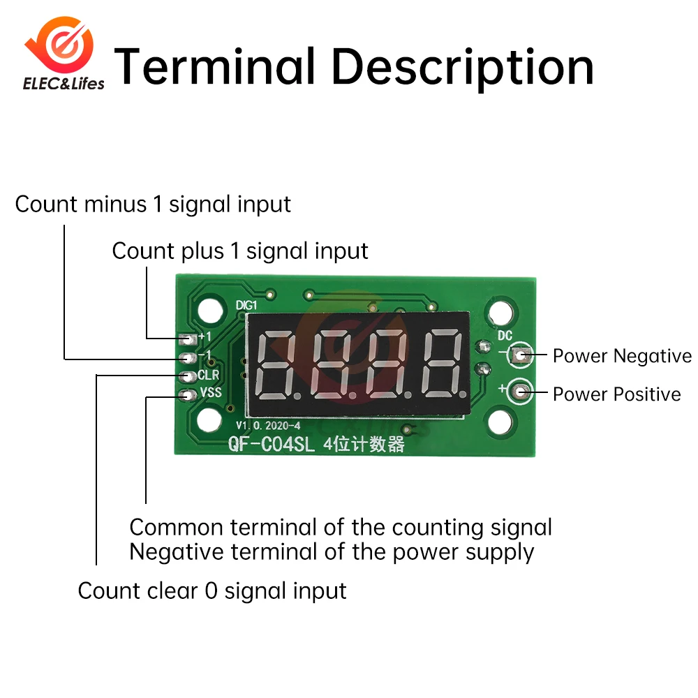 

Счетчик постоянного тока Aideepen 0-9999