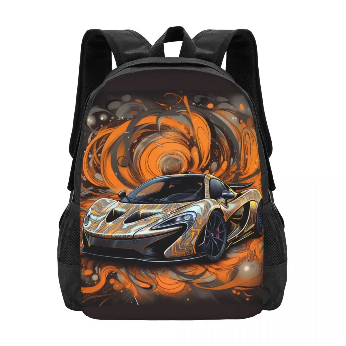 

Powerful Sports Car Backpack Wall Graffiti Various Styles Travel Backpacks Female Streetwear School Bags Quality Print Rucksack