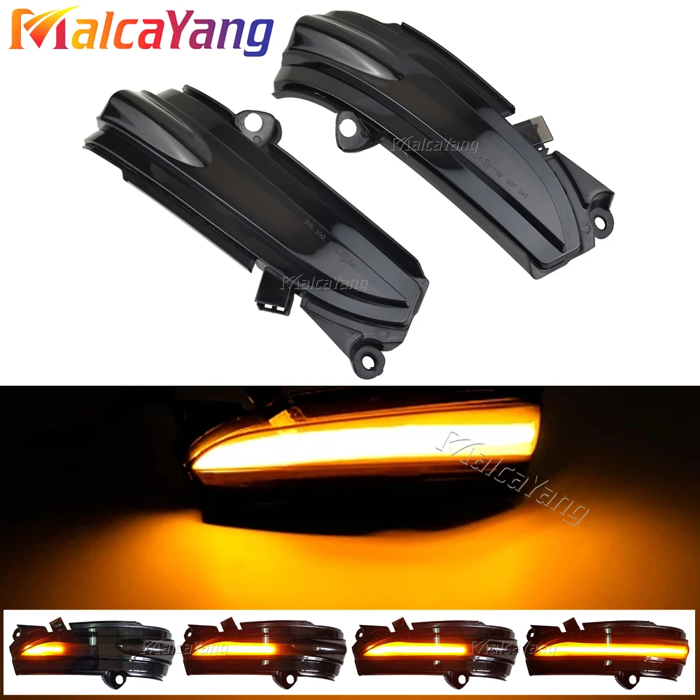 

2 Pieces New Dynamic Flowing Side Mirror LED Turn Signal Light For Ford Fusion 2014-18 For Mondeo MK5 2014 - 2019 MK V 5 .4th