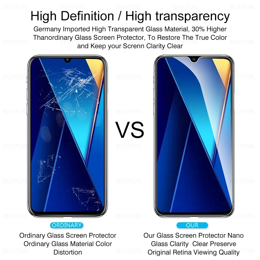 2 в 1 для Xiaomi Poco C65 передняя защита экрана + Защитная пленка объектива камеры PocoC65 C 65