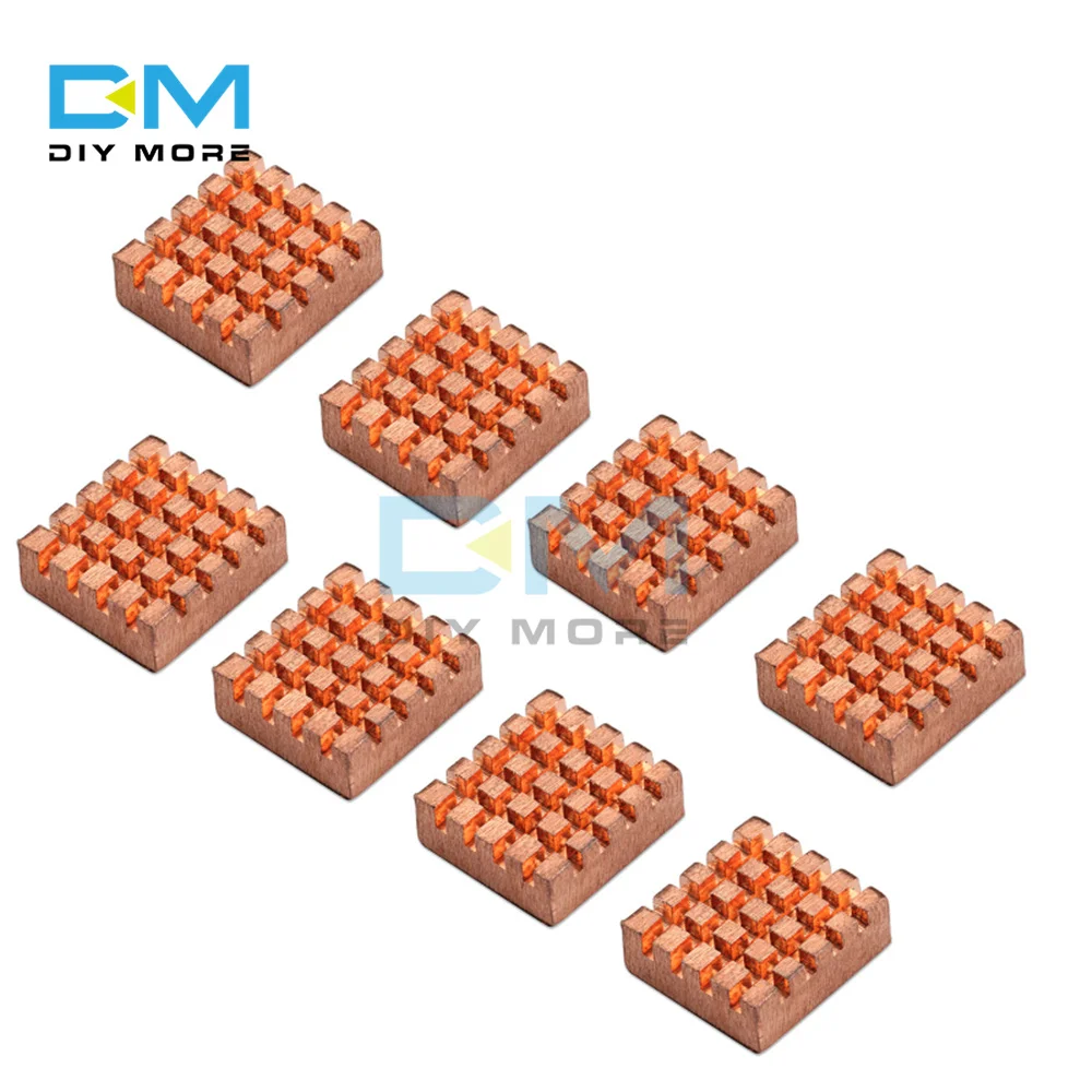 

14mm x 12mm x 5.5mm Cooling Copper Heatsink Metal Heat Sinks for Raspberry Pi VGA RAM Heat Dissipation Passive Cooler Radiator