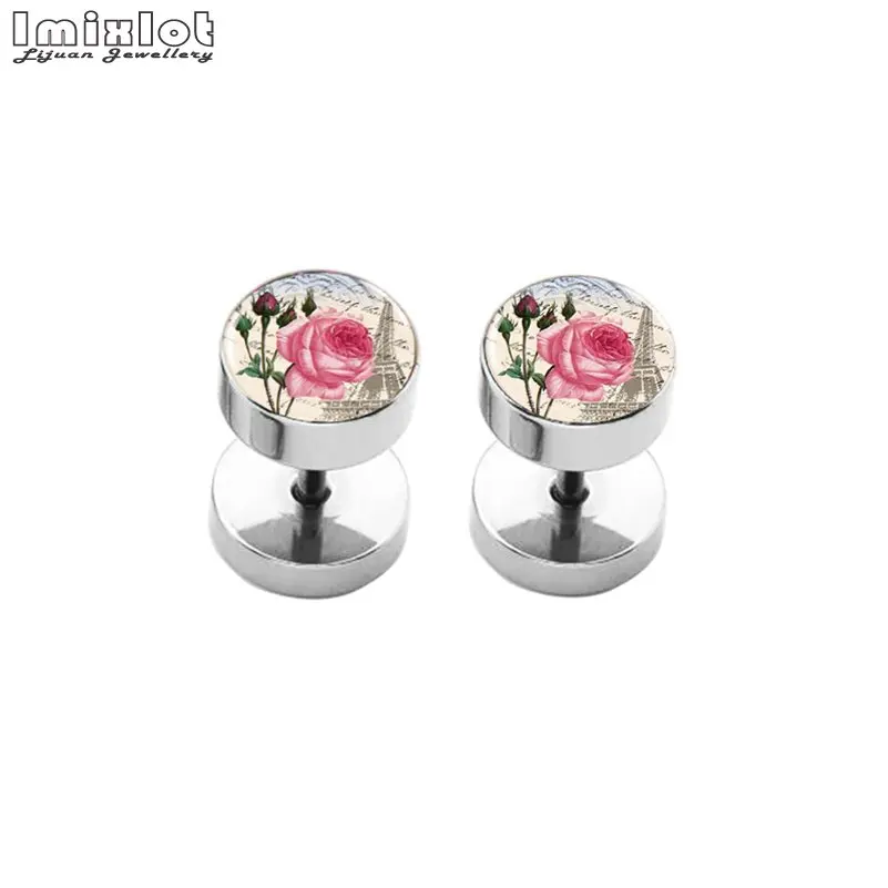 2 шт. серьги-гвоздики из нержавеющей стали