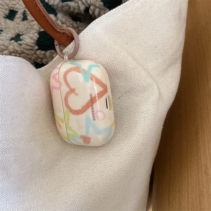 Симпатичные граффити love для AirPods 1 2 3 Pro Air Pods Pro2 защитная цветная подвеска в виде