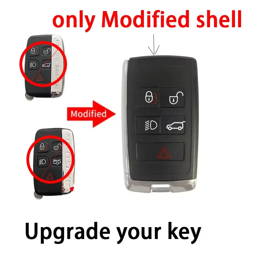

BBkey Modified Smart Car Key Shell Case For Jaguar F-TYPE XF XK For Land Rover Range Sport Evoque 2011 2014 2018 KOBJTF10A