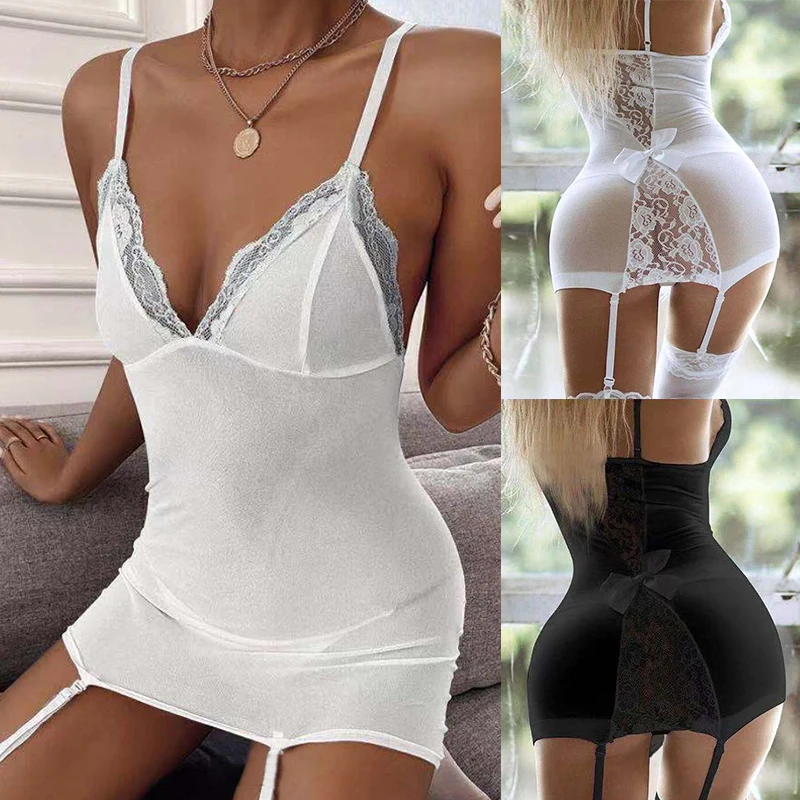 

Женское сексуальное нижнее белье, кружевные атласные костюмы комбинации, пижама, нижнее белье, комбинация, стринги, кружевное платье на бретелях, сексуальное женское белье