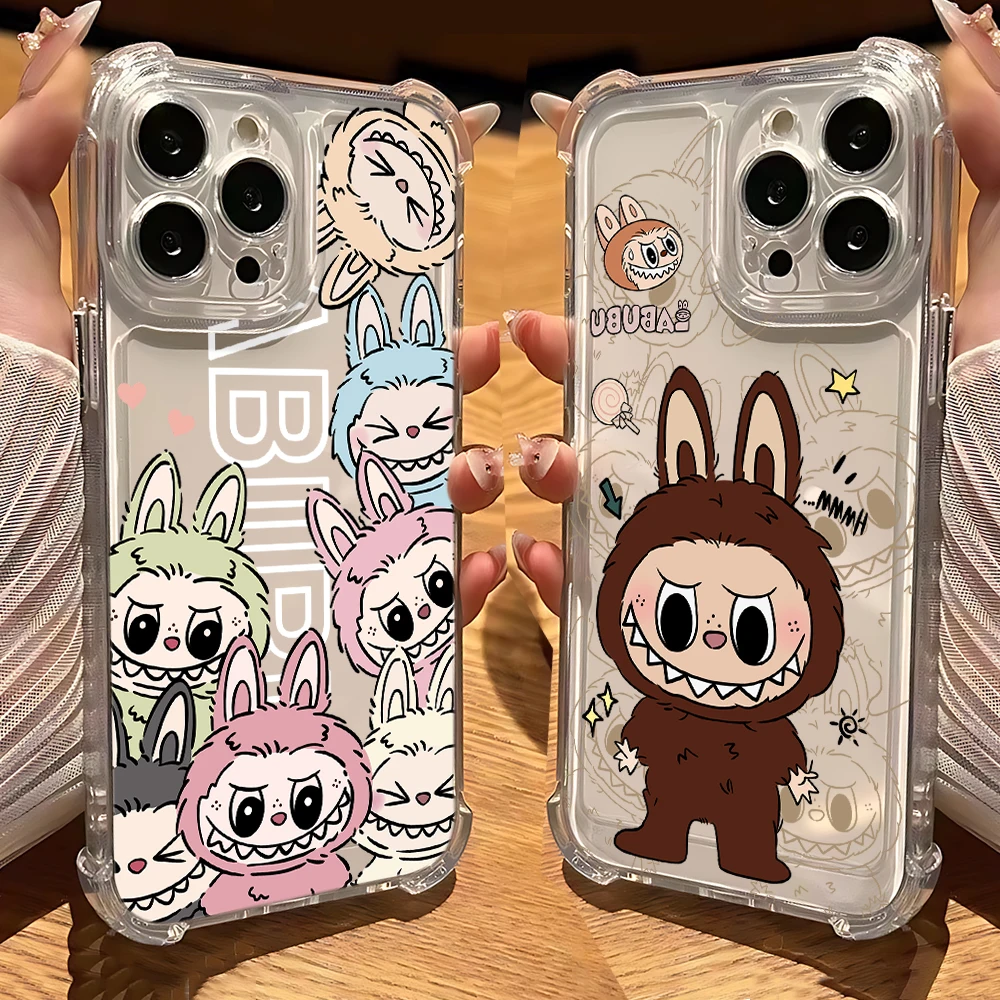 Cartoon New Doll Labubus Phone Case For Xiaomi Redmi 14C 13C 12C K50 K40 Note 13 12 11 10 9S 4G 5G Anti Fall Clear Back Cover