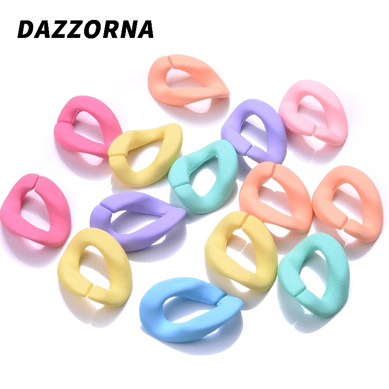 30 шт./лот 17x23 мм акриловые витые цепи, собранные части, бусины для браслета, ожерелья, сережек ручной работы, изготовление ювелирных изделий своими руками